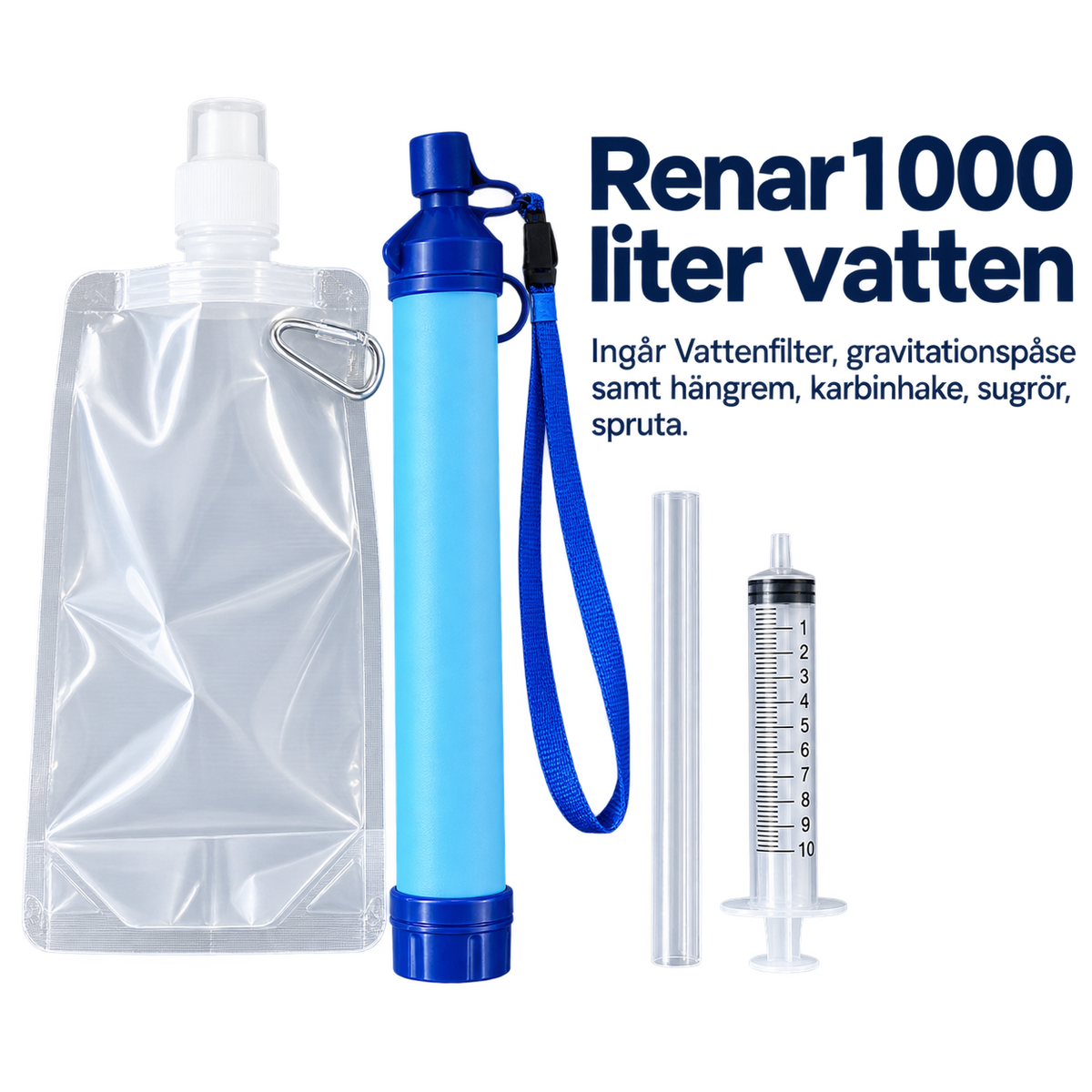 Original Portabelt vattenfilter – renar mer än 1 000 liter vatten