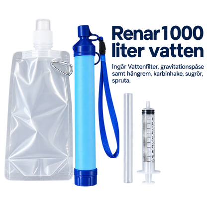 Original Portabelt vattenfilter – renar mer än 1 000 liter vatten